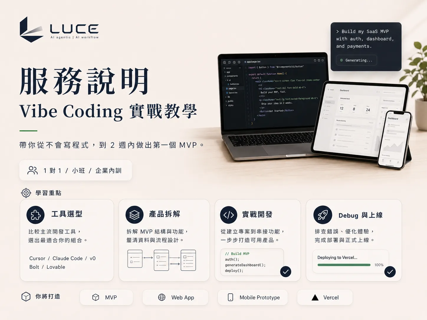 Vibe Coding 實戰教學 服務說明